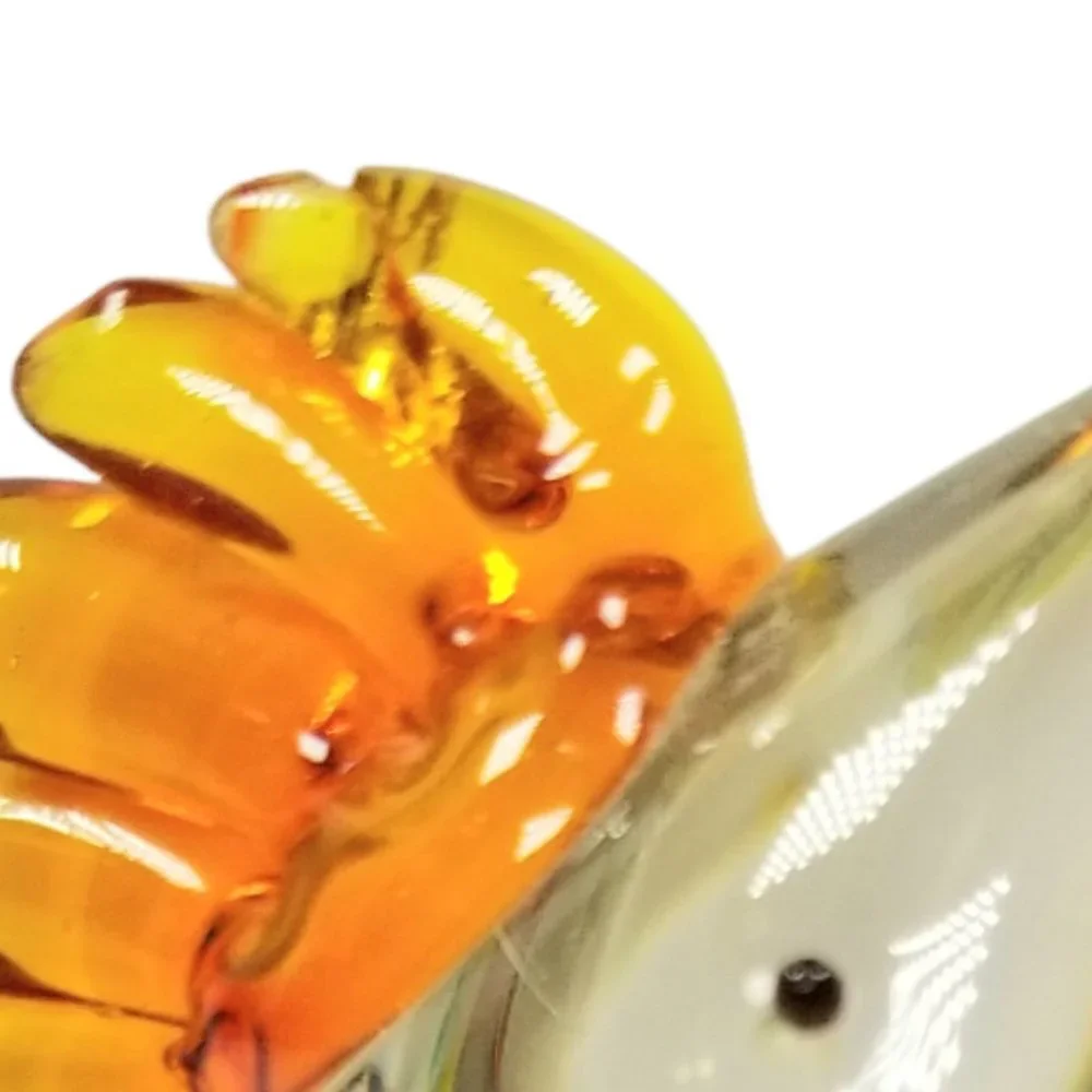 Colorful Murano Italy Blown Art Glass Rooster Paperweight Anamorphic  Figurine - Picture 8 of 12